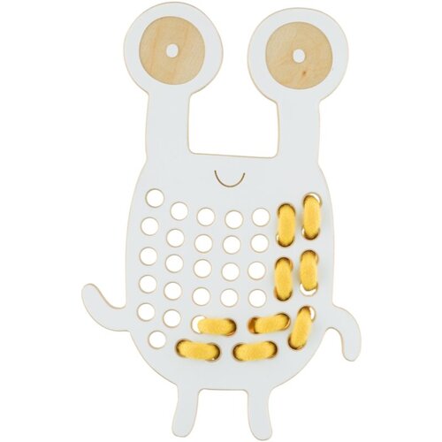 Milin Big Wooden Lacing Toy Crab Goggly aktivnostna igrača 20 cm x 13 cm x 0,7 cm 1 kos Slike