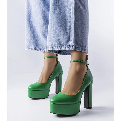 Gemre Green block heel pumps Hervé Cene