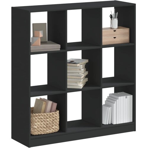  The living store knjižna omara črna 102x32x108 cm inženirski les - knjižna omara, (21496066) Cene