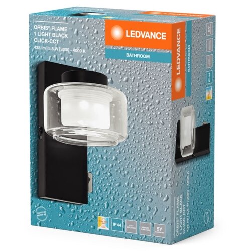 Ledvance LED zidno svetlo za kupatilo ORBIS FLAME LED/5,5W/230V IP44 crno Slike