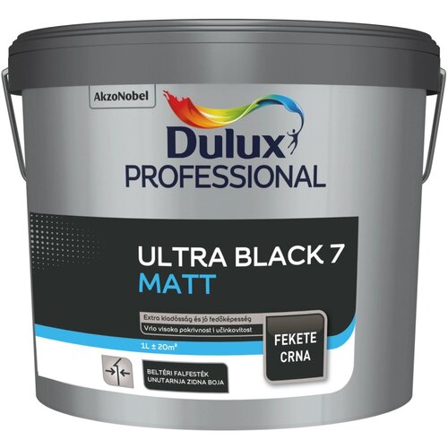 DULUX lateks za stene črna mat 1 l Slike