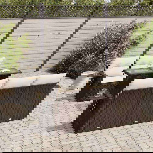  6-dijelni set vrtnih sofa od poliratana s jastucima smeđi Cijene