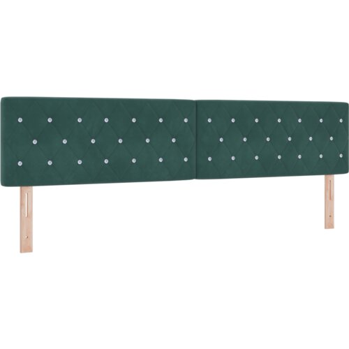  LED uzglavlje s dijamantnim gumbom tamnozeleno 100 cm bar&amp;scaron;un Slike