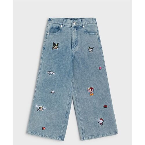 Sinsay Traperice wide leg s vezom Hello Kitty and Friends x Powerpuff Girls Cene