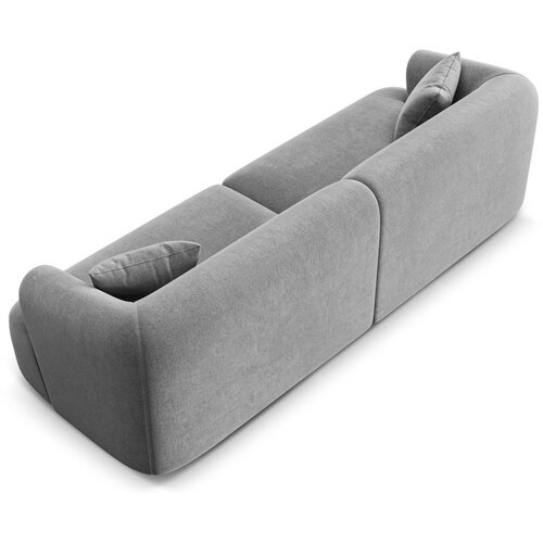 Cosmopolitan Design Svetlo siva žametna sedežna garnitura 255 cm Campi &amp;ndash; Slike