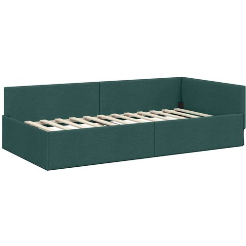  Kutni okvir kreveta Tamnozelena 100 cm x 200 cm tkanina Slike