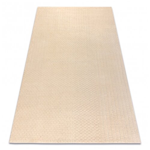 RugsX Volnena preproga TEXTURA 488.13.LA100 OSTA - Linije, geometrijski okvir, strukturna krem 135x200 cm, (5000218712) Cene