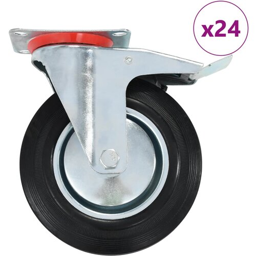 VidaXL Okretni kotačići 24 kom 200 mm Slike