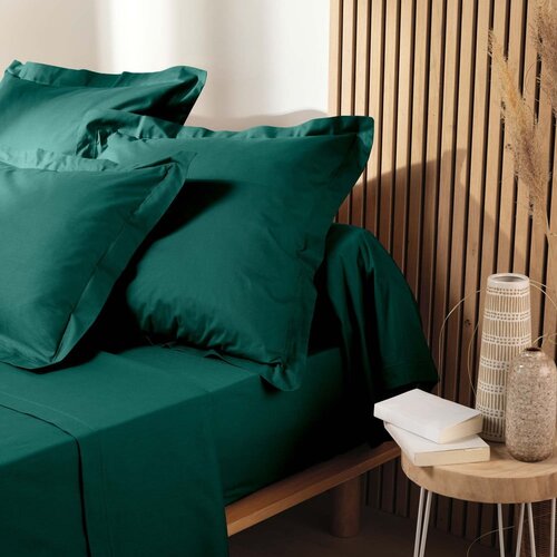 Douceur d int&amp;eacute;rieur Zelena plahta s gumom od organskog pamuka 160x200 cm Biolina &amp;ndash; Slike