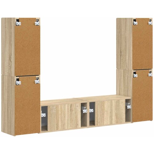  Set TV komoda 6 pcs Sonoma hrast Konstruirano drvo Slike