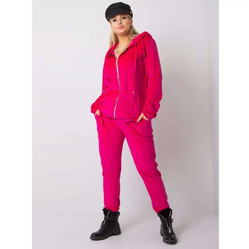 Fashion Hunters Pink velor set plus size Michell