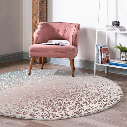 Mila Home Siva/v bakreni barvi pralna/primerna za robotski sesalnik okrogla preproga &amp;oslash; 120 cm Comfort &amp;ndash; Slike
