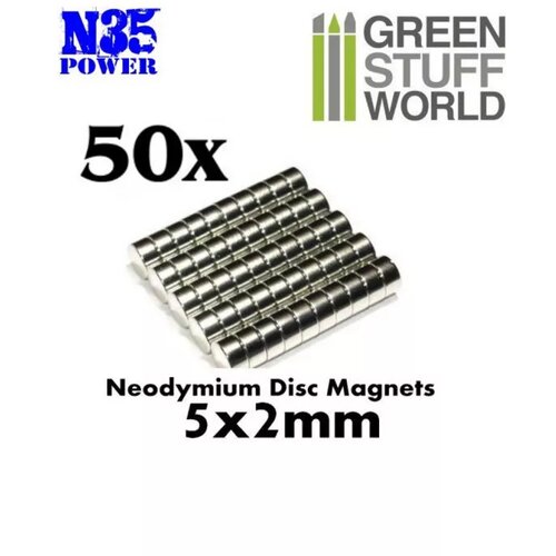 Green Stuff World neodymium magnets 5x2mm - set x50 (N52) Cene