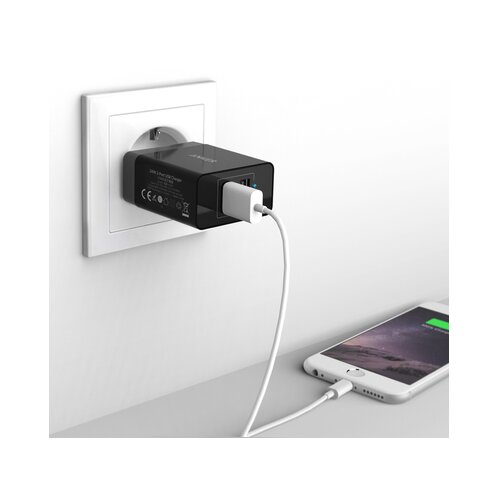 Anker Stenski polnilec A2021L11 24W 2-port USB črn Cene