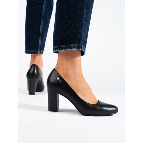 SERGIO LEONE Women's black pumps on a stiletto heel by Slike