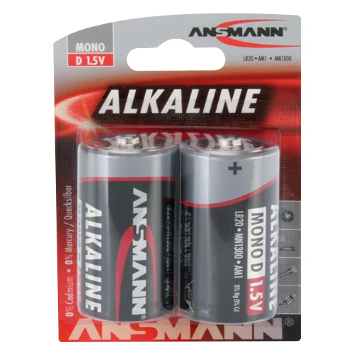 Ansmann 1x2 Alkaline Mono D LR 20 red-line