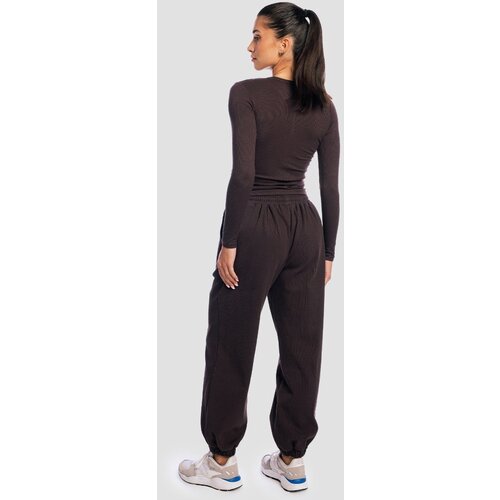 GymBeam ženska majica dugih rukava aura tee brown Slike