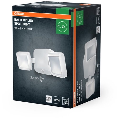 Osram led spoljni zidni reflektor sa senzorom battery 2xLED/5W/4xD IP54 Slike