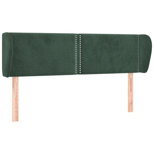 Maison Chic posteljno vzglavje - vzglavna omarica - nočna omarica z u&amp;scaron;esi temno zeleno 147x23x78/88 cm žamet, (21711754) Slike