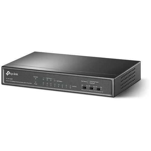 Tp-link SWITCH Tl-SF1008P, 8-port 10/100Mbps Desktop PoE Switch, 8 10/100Mbps RJ45 ports including 4... Slike