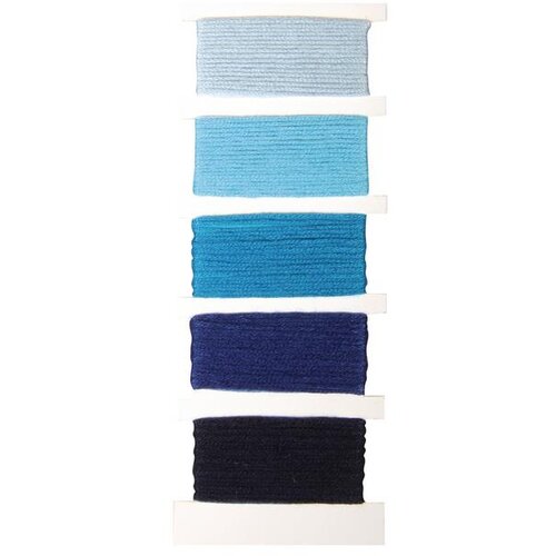 RAYHER Bombažne vrvice "Stitch & Knot", modre, 5barvx10m, (20633819) Cene