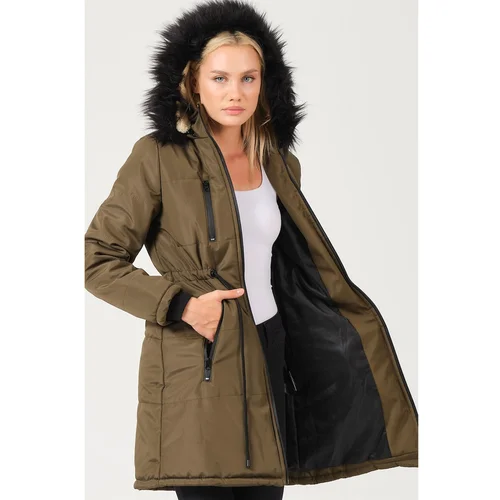 Dewberry Z6762 LADY COAT-KHAKI