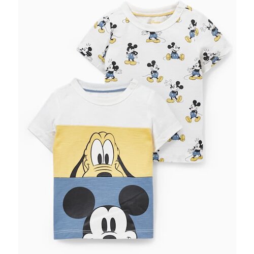 CA majice za bebe, Set od 2, Mickey Mouse motiv, Bele Cene