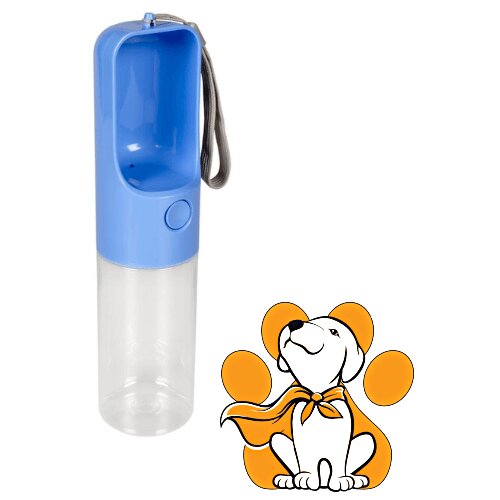 DUVO+ Drinking Bottle 450ml, Putna Pojilica Za Pse i Mačke, Plava Slike
