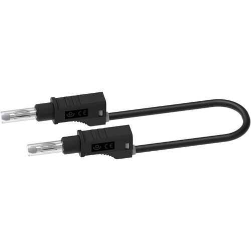 Electro PJP Preskusni kabel z vtičem banana\, ki ga je mogoče zložiti na enega\, + izvlečna tulka\, PVC 2\,5 mm²\, 50 cm\, črna 2217/600V-CD1-50N merilni vod banana moški konektor banana moš, (20453794) Cene