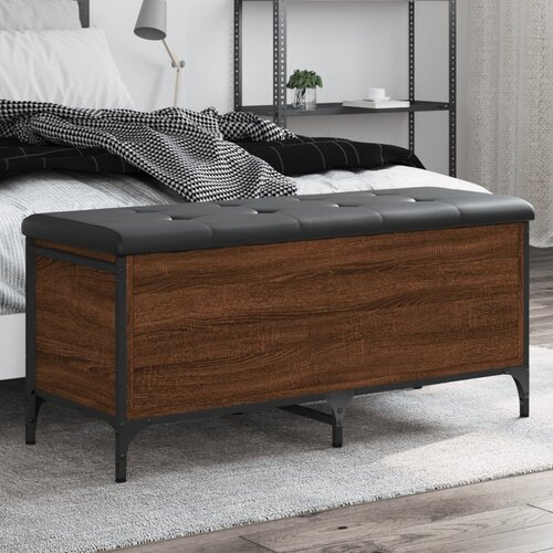 vidaXL Klupa za pohranu boja hrasta 102x42x45 cm od konstruiranog drva Cijene