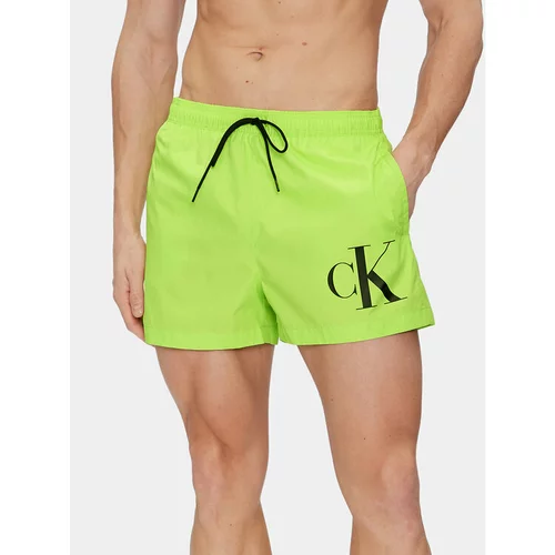 Calvin Klein Swimwear Kopalne hlače KM0KM00967 Zelena Regular Fit