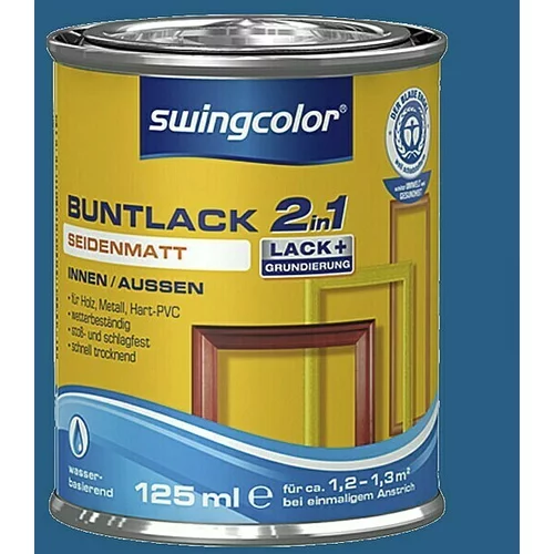SWINGCOLOR Barvni lak 2v1 Swingcolor (modra, svilnato mat, 125 ml)