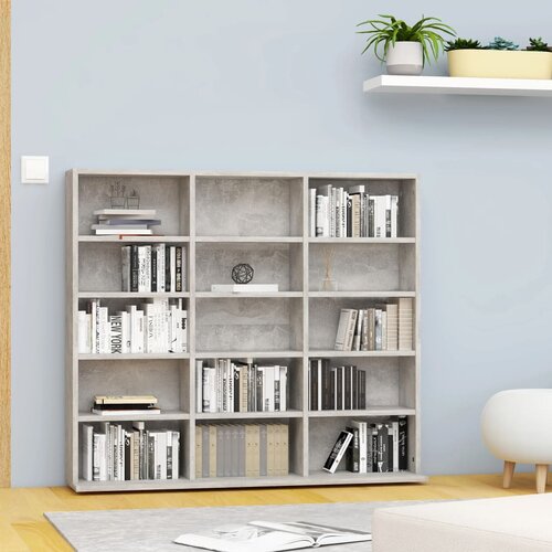 The Living Store Omarica za CD plošče betonsko siva 102x23x89,5 cm iverna plošča Cene