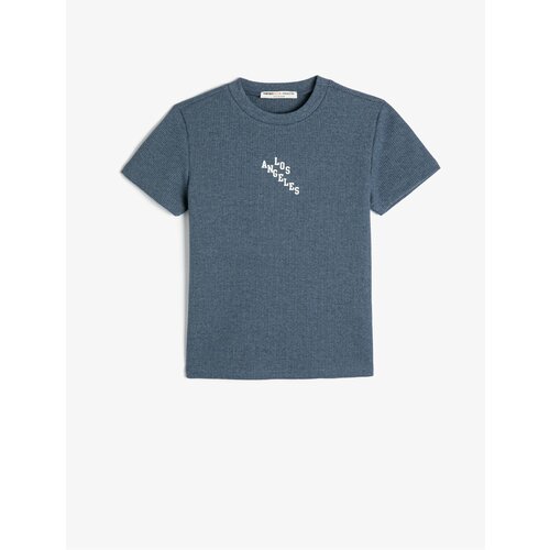 Koton T-Shirt Los Angeles Printed Short Sleeve Crew Neck Cene