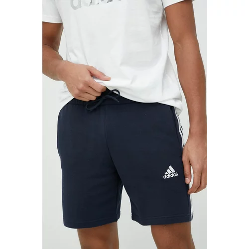 Adidas Bombažne kratke hlače moški, mornarsko modra barva