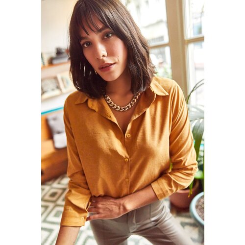 Olalook Shirt - Yellow - Regular fit Slike