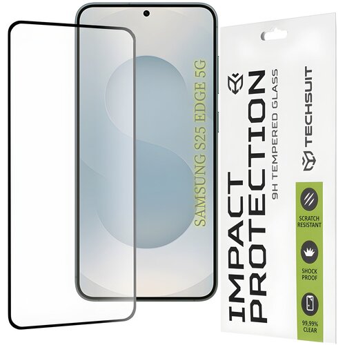Techsuit za&scaron;čitno celoplo&scaron;no steklo 111D za Samsung Galaxy S25 Edge - Črna Cene