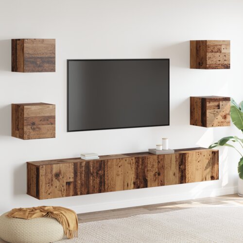 vidaXL Set TV komoda 6 pcs Smeđa 200 x 30 x 30 cm Konstruirano drvo Cijene