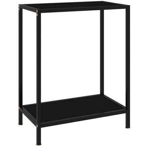 Maison Chic konzolna miza - miza ob steni črna 60x35x75 cm kaljeno steklo, (21785826) Slike
