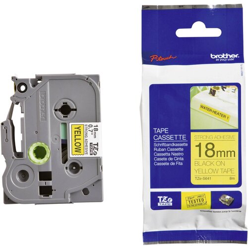  Trak p-touch tze-s641 rumen/črn 18mm BROTHER Cene