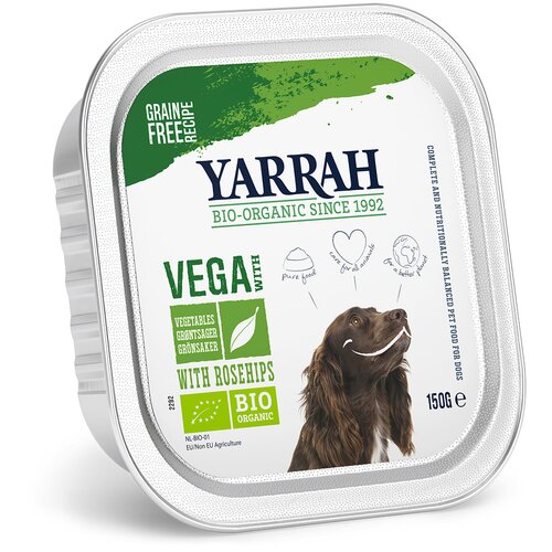 Yarrah Varčno pakiranje Bio pladnji 36 x 150 g - Vegetarijanski ko&amp;scaron;čki z bio zelenjavo &amp;amp; bio &amp;scaron;ipkom (vegan) Slike