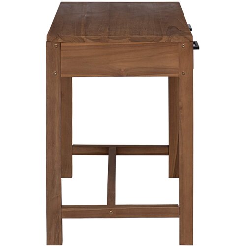  Stol s ladicama Prirodna Čvrsto teak drvo 80 x 50 x 75 cm Slike