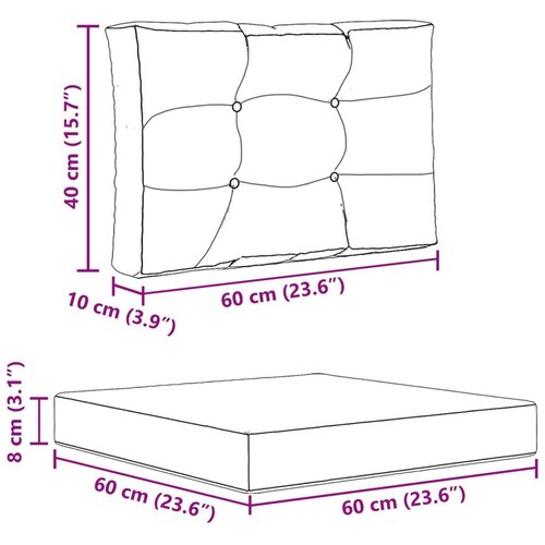  Jastuk za vanjsku sofU 3 pcs Crna Poliester - Crna 60 x 60 cm 1x sjedalo +1x naslon +1x bočna strana (3D s bartagom) Slike