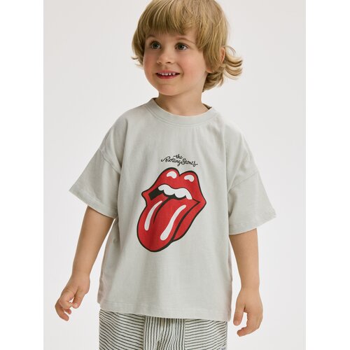 Reserved Majica kratkih rukava s printom The Rolling Stones - svijetlo siva Cijene