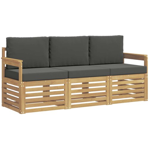  Setovi sofa 3 kom. Bijela i antracit Poliester Slike