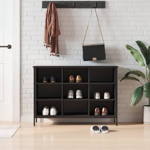 The Living Store Omarica za čevlje črna 100x35x70 cm inženirski les - Omarica Za Čevlje, (21434942) Slike