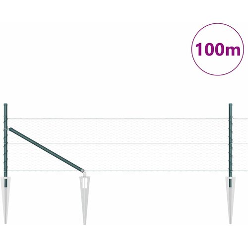  Heksagonalna ograda s stubom 100 x 0,4 m Čelik premazan PVC-om Slike