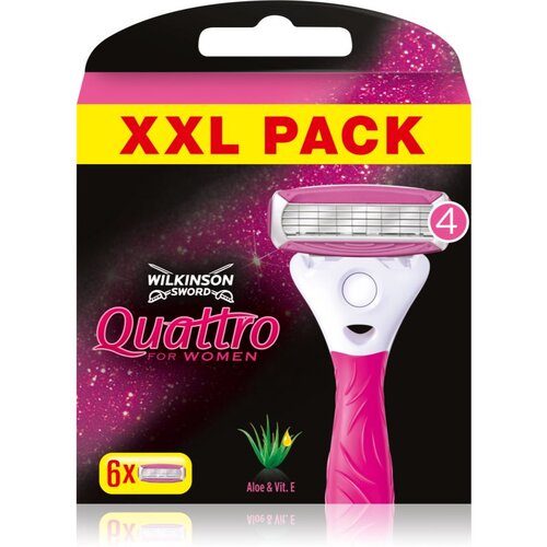 Wilkinson Sword Quattro for Women Aloe & Vit. E zamjenske glave 6 kom Cijene