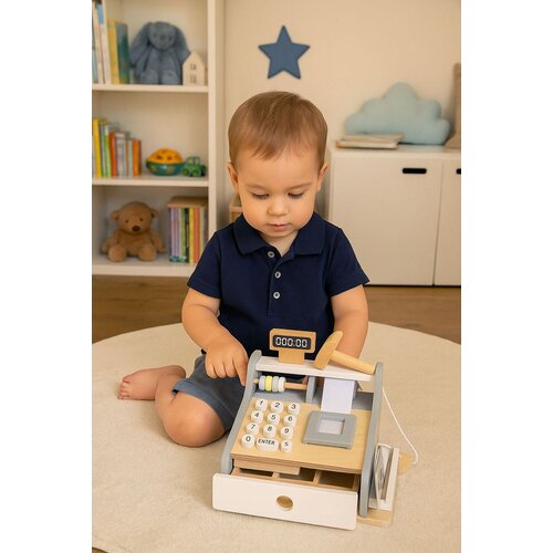 ECO TOYS drvena dječja blagajna Slike