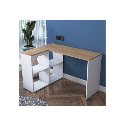  Radni sto 120x74,8x50cm Hrast-Bijela Slike